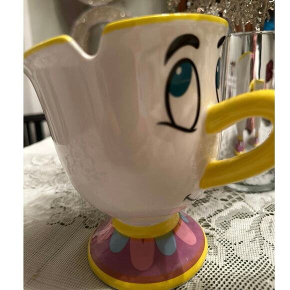 Set of 2 Disney Beauty & The Beast 3-D CHIP Collectible Cup / Mug 5.5” & 4.5” - Picture 9 of 14